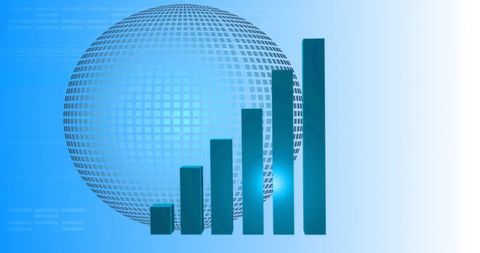 Global Data Processing with Growing Bar Graph - Download Free Stock Images Pikwizard.com