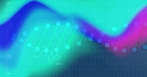 Futuristic DNA Windows Background with Gradient and Abstract Signal Waves - Download Free Stock Images Pikwizard.com