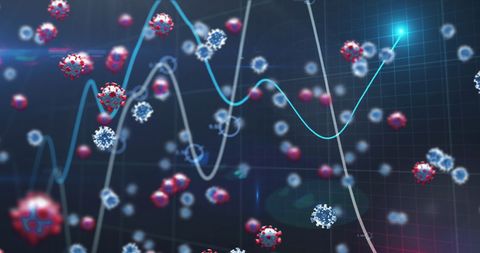 Virus Cells and Data Analysis in Healthcare Technology - Download Free Stock Images Pikwizard.com