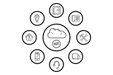 cloud communication network with icons on transparent background - Download Free Stock Videos Pikwizard.com