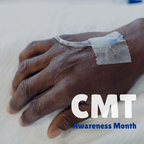 cmt awareness month with medical infusion on hand - Download Free Stock Templates Pikwizard.com