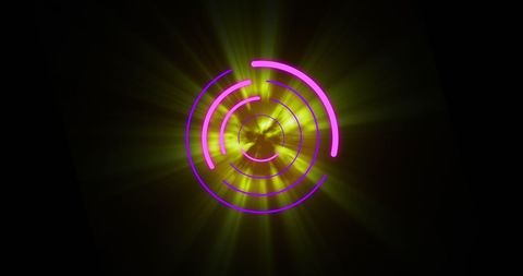 Glowing Circles Over Dark Background Digital Art - Download Free Stock Images Pikwizard.com