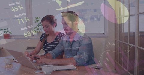 Financial Data Integration with Professionals using Laptop - Download Free Stock Images Pikwizard.com