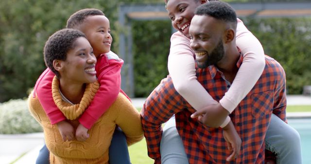 Happy African American Family Enjoying Time Outdoors Together - Download Free Stock Images Pikwizard.com