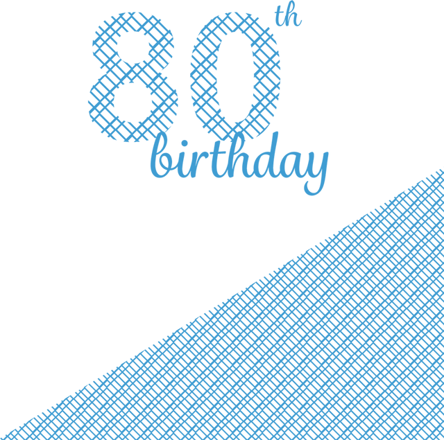 Blue 80th Birthday Text on Transparent Background - Download Free Stock Videos Pikwizard.com