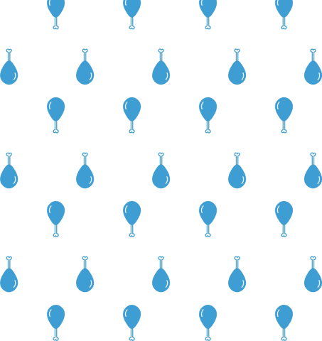 Seamless Blue Chicken Drumstick Pattern on Transparent Background - Download Free Stock Videos Pikwizard.com