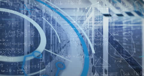 Abstract Technology Background with Mathematical Formulas