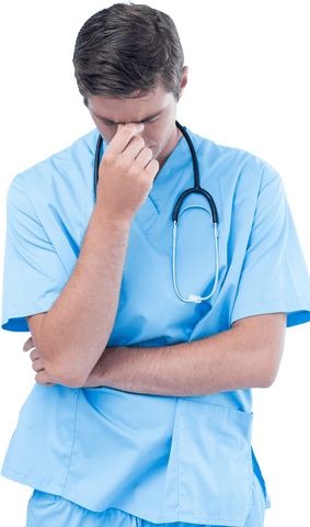 Tired Healthcare Professional Transparent Background - Download Free Stock Videos Pikwizard.com