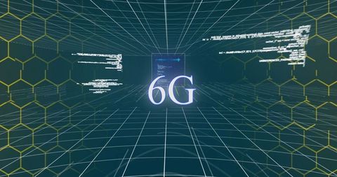 Futuristic Digital Grid Featuring 6G Technology - Download Free Stock Images Pikwizard.com