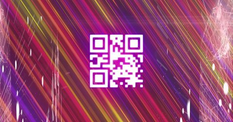 Vibrant QR Code on Dynamic Abstract Background - Download Free Stock Images Pikwizard.com