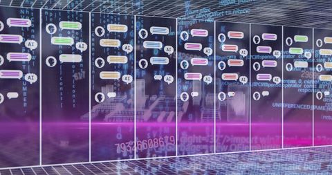 Futuristic AI Communication Interface with Digital Architecture - Download Free Stock Images Pikwizard.com