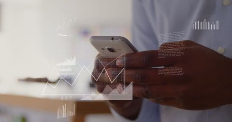 Digital Data Processing with Smartphone in Business Concept - Download Free Stock Images Pikwizard.com