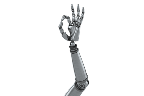 transparent robot hand making ok gesture on isolated background - Download Free Stock Videos Pikwizard.com