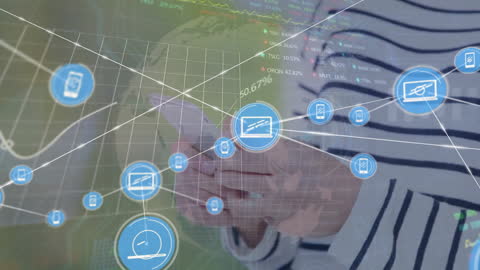 Connected Technology Interactive Business Communication Concept