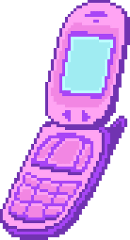 retro pixel art flip phone on transparent background - Download Free Stock Videos Pikwizard.com