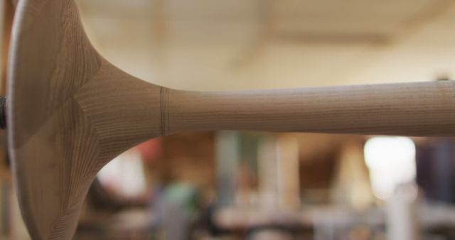 Close-up of a Wooden Trumpet with Blurred Background - Download Free Stock Images Pikwizard.com