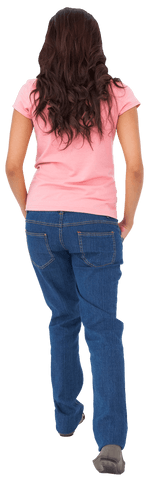 biracial woman walking on transparent background png - Download Free Stock Videos Pikwizard.com