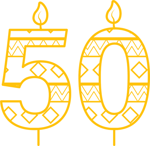 transparent vector of decorative yellow number 50 birthday candle - Download Free Stock Videos Pikwizard.com