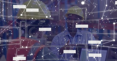 Warehouse worker utilizing augmented reality technology for inventory management