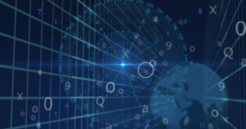 Abstract Digital Data Background with Grid and Numbers - Download Free Stock Images Pikwizard.com