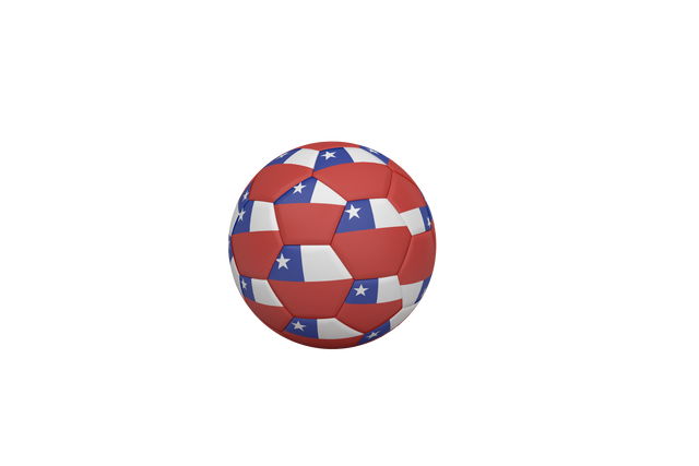 Transparent Soccer Ball with Chile Colors and Flag Details Isolated on White - Download Free Stock Videos Pikwizard.com