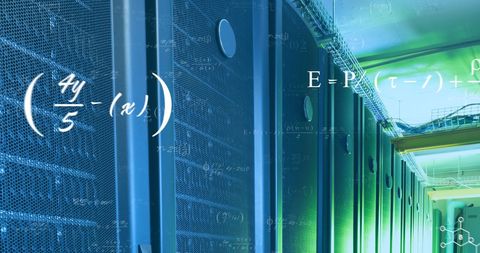 Digital Servers and Mathematical Equations Technology Concept - Download Free Stock Images Pikwizard.com