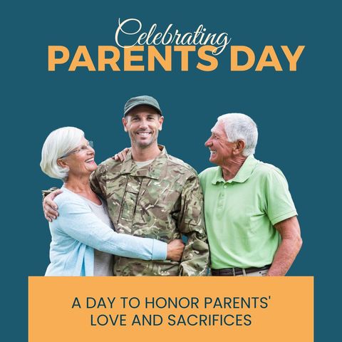 parents day celebration with soldier and elderly parents embracing - Download Free Stock Templates Pikwizard.com