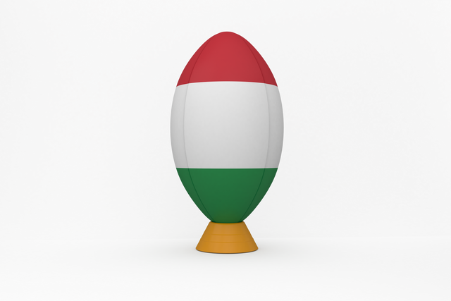 Transparent Rugby Ball with Italian Flag Colors Abstract Design - Download Free Stock Videos Pikwizard.com