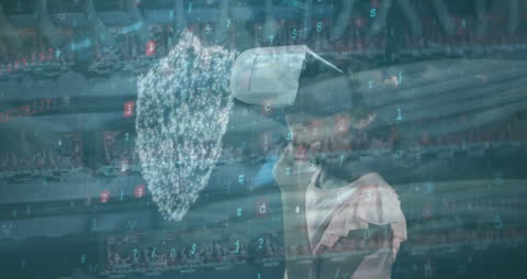 Virtual Reality and Digital Security Lock Overlay