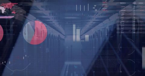 Futuristic Data Processing in Computer Server with Global Digital Interface Concept - Download Free Stock Images Pikwizard.com