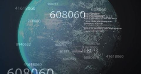 Streaming global data visualization over Earth with holographic numeric overlays in orbit