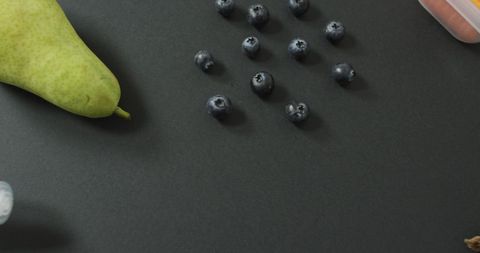 Fresh Pear and Blueberries on Dark Background - Download Free Stock Images Pikwizard.com
