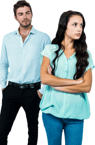 Woman Ignoring Man During Disagreement on Transparent Background - Download Free Stock Videos Pikwizard.com