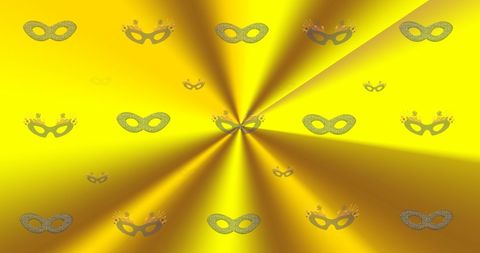 Vibrant Masquerade Masks on Radiant Yellow Background - Download Free Stock Images Pikwizard.com