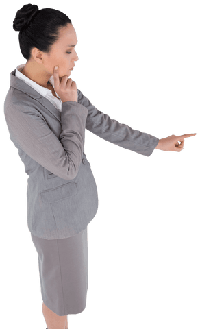 transparent professional businesswoman pointing focused gesture - Download Free Stock Videos Pikwizard.com