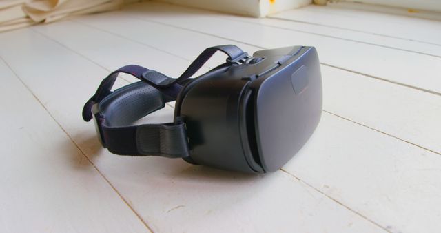 Virtual Reality Headset on Wooden Floor Background - Download Free Stock Images Pikwizard.com