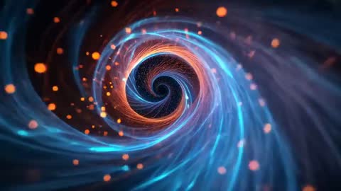 Hypnotic Spiral Motion of Vibrant Energy Flows in Futuristic Design