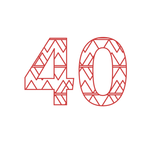 Number 40 with Decorative Pattern on Transparent Background - Download Free Stock Videos Pikwizard.com