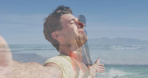 Achieving Serenity and Mindfulness on Sunlit Beach