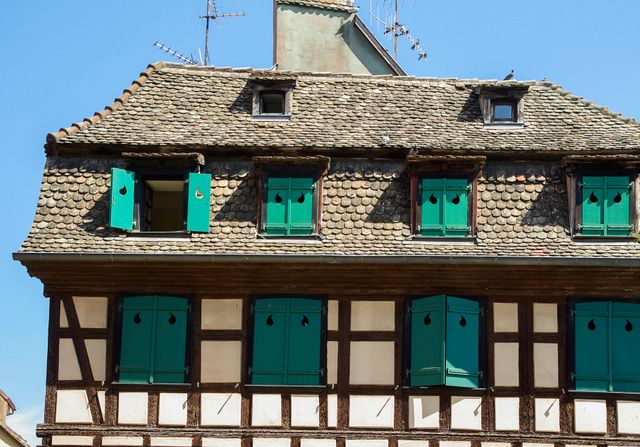 Alsace alsatian house shutters strasbourg - Download Free Stock Photos Pikwizard.com