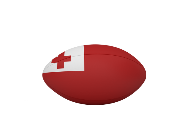 Red Rugby Ball with Tuvalu Flag on Transparent Background - Download Free Stock Videos Pikwizard.com