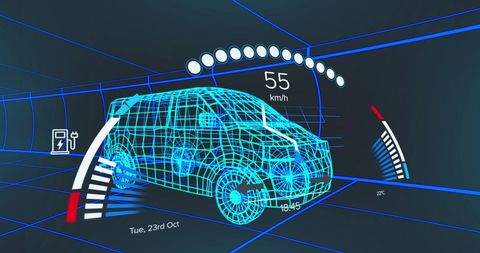 Interactive Holographic Digital Van Dashboard Concept - Download Free Stock Images Pikwizard.com