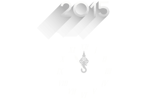 New Year 2015 Clock on Transparent Background Illustration - Download Free Stock Videos Pikwizard.com