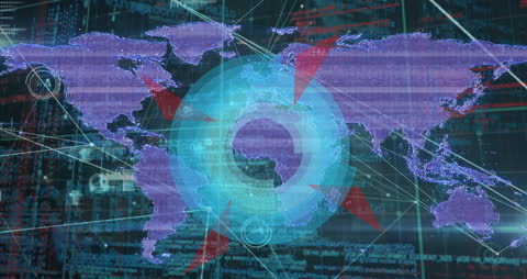 Global Technology and Data Processing Concept