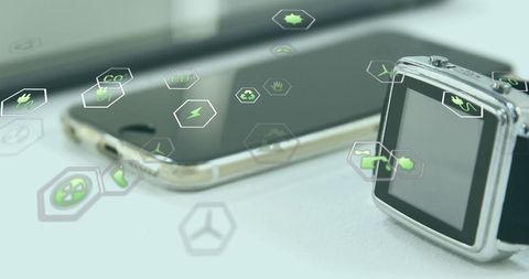 Digital atmosphere: eco-friendly icons and electronic devices