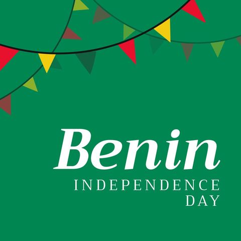 Benin Independence Day Celebration with Festive Buntings - Download Free Stock Templates Pikwizard.com