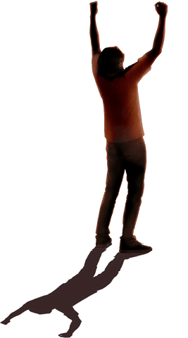 Triumphant Expression of Emotion and Achievement Transparent PNG