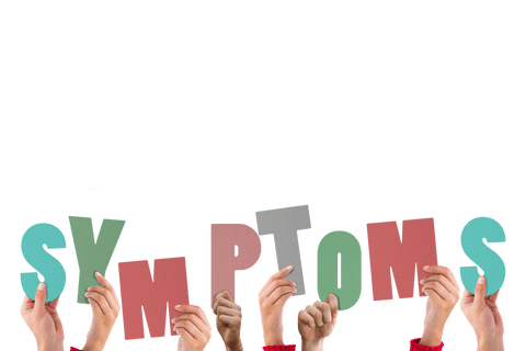 Hands Raising Colorful Symptoms Lettering on Transparent Background - Download Free Stock Videos Pikwizard.com