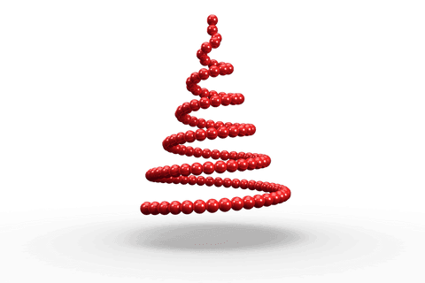 transparent spiral christmas tree design with red ornaments - Download Free Stock Videos Pikwizard.com