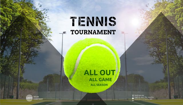 Vibrant Tennis Tournament Promotional Poster - Download Free Stock Templates Pikwizard.com